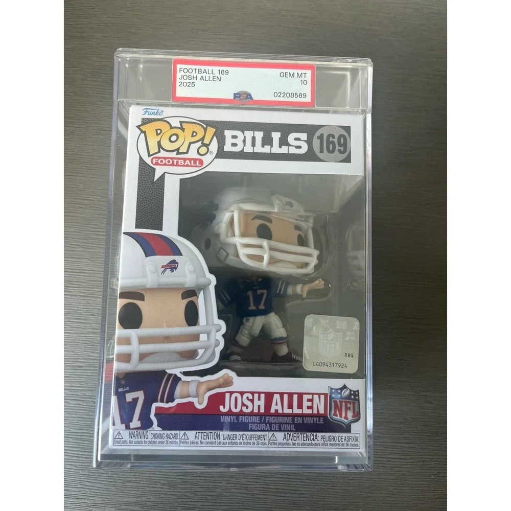 Josh Allen Buffalo Bills Football #169 Funko Pop! PSA 10 GEM‎ MINT